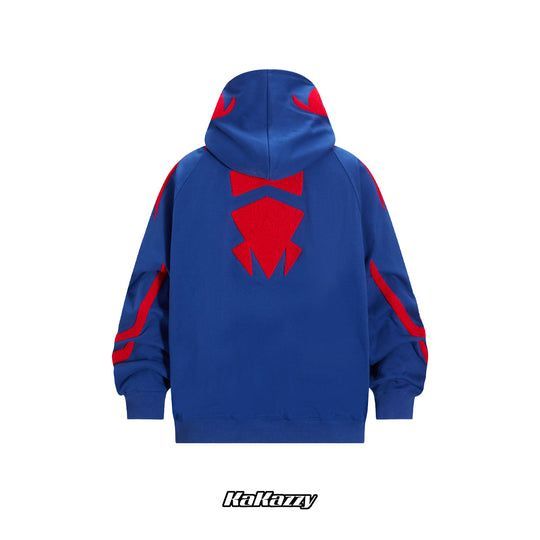 kakazzy スパイダーマン パーカー KaKazzy】スパイダーマン ブラック フルジップ パーカー 男女