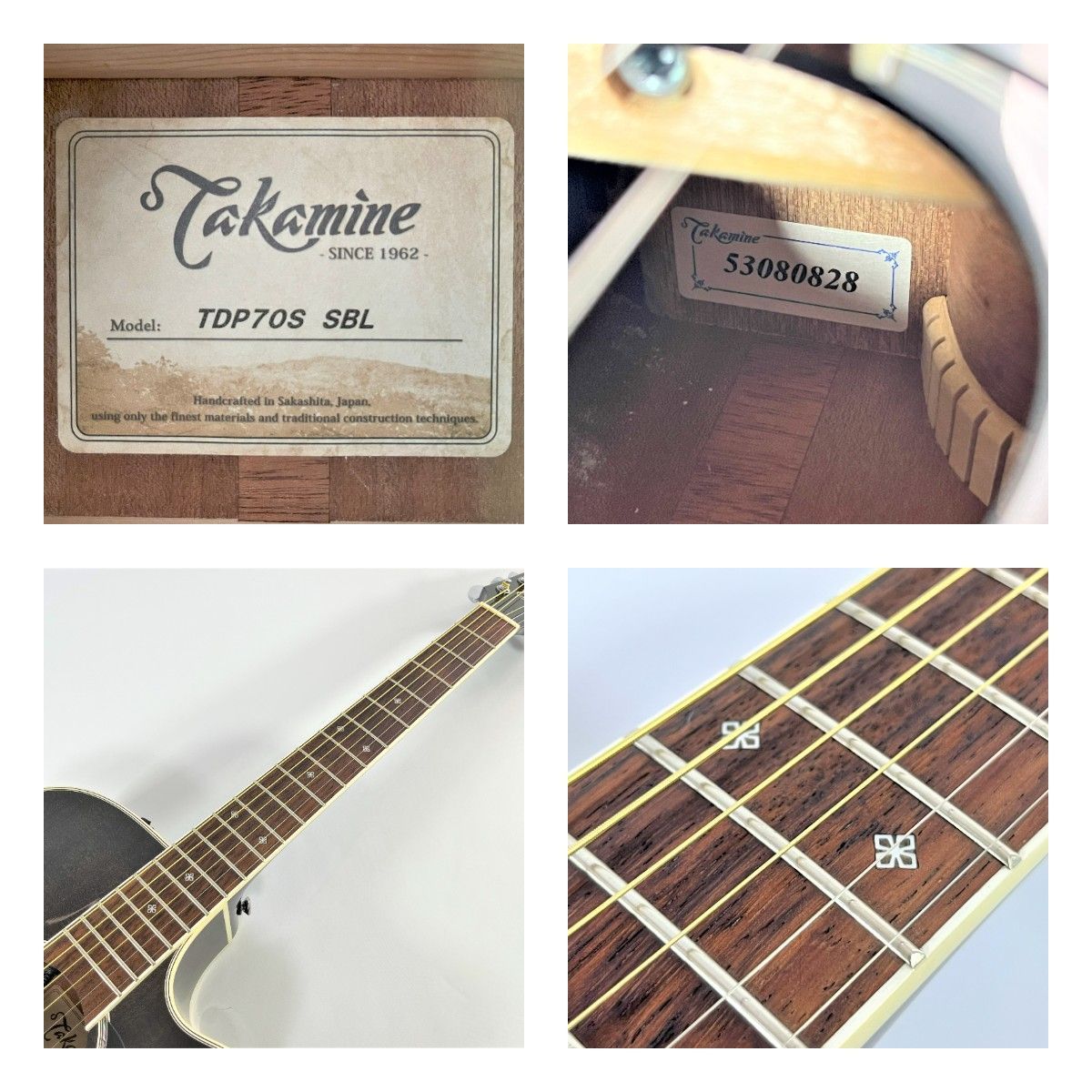 TAKAMINE タカミネ TDP70S SBL アコースティックギター 純正ギグバッグ付属