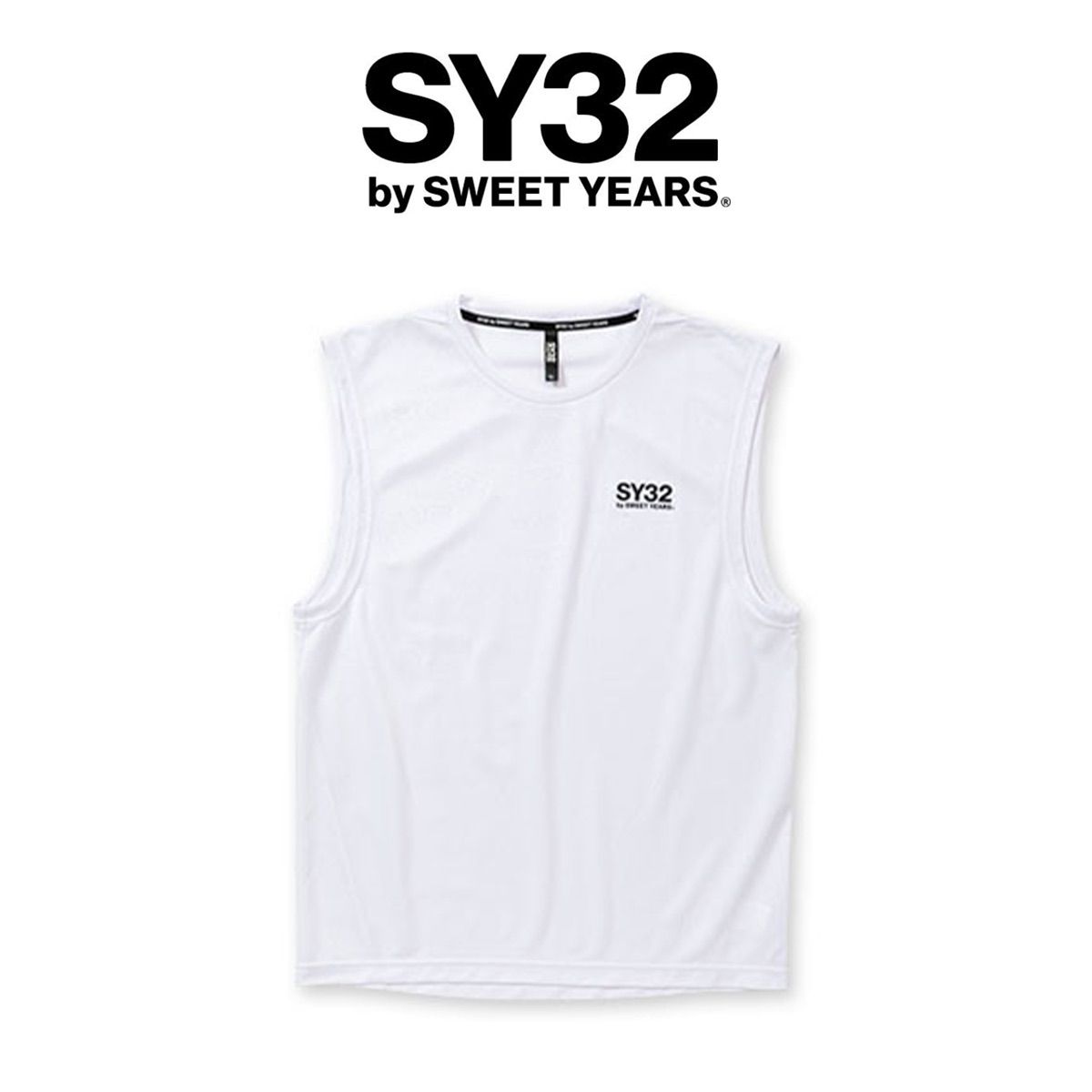 SY32 by SWEET YEARS / エンボスロゴ ノースリーブギアTシャツ