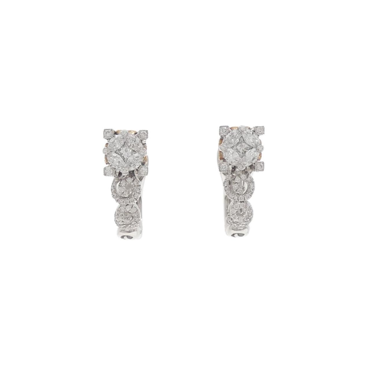 18KWG/18KPG ハート ダイヤモンド ピアス 0.88CT - メルカリ