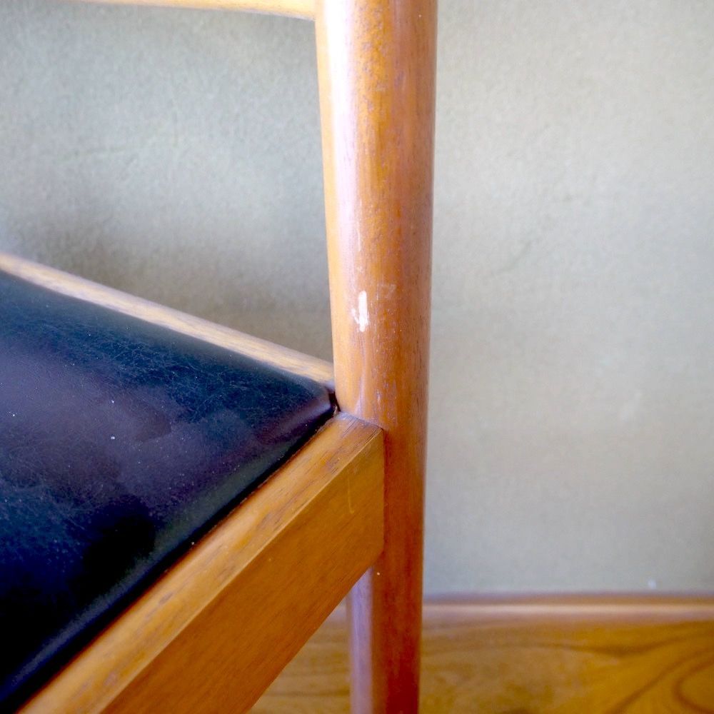 木製×黒座面 背板2本ラダー