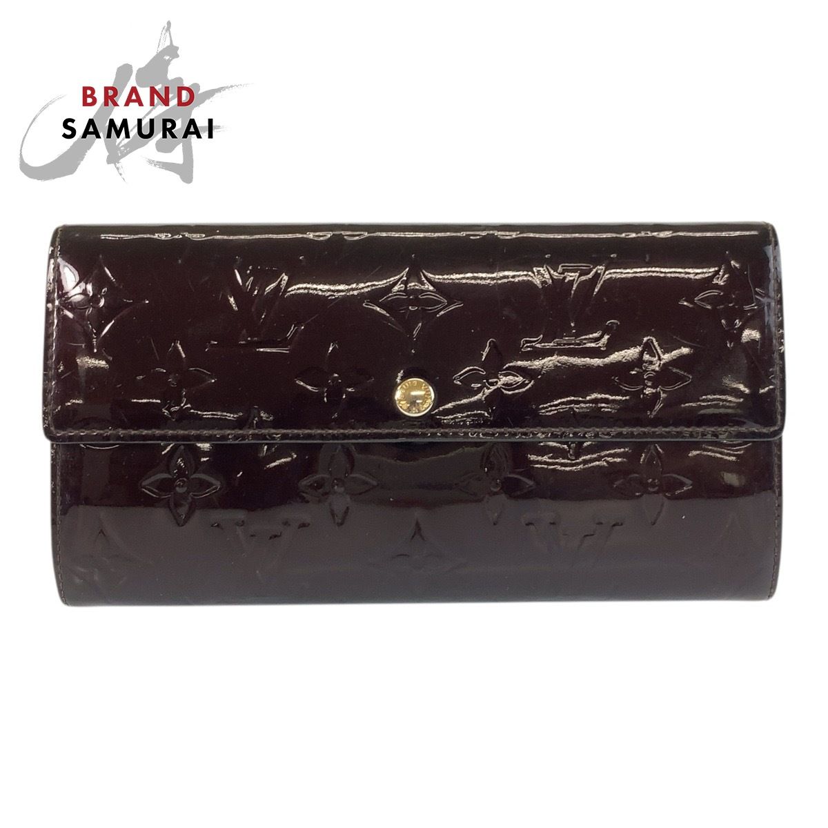 LOUIS VUITTON ルイヴィトン ヴェルニ ポルトフォイユ サラ アマラント ボルドー M93524 長財布 ロングウォレット レディース 502571