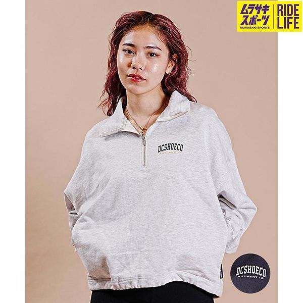 DC/ディーシー 23 WS COLLEGE HALF ZIP PO23 ウィメンズ カレッジ