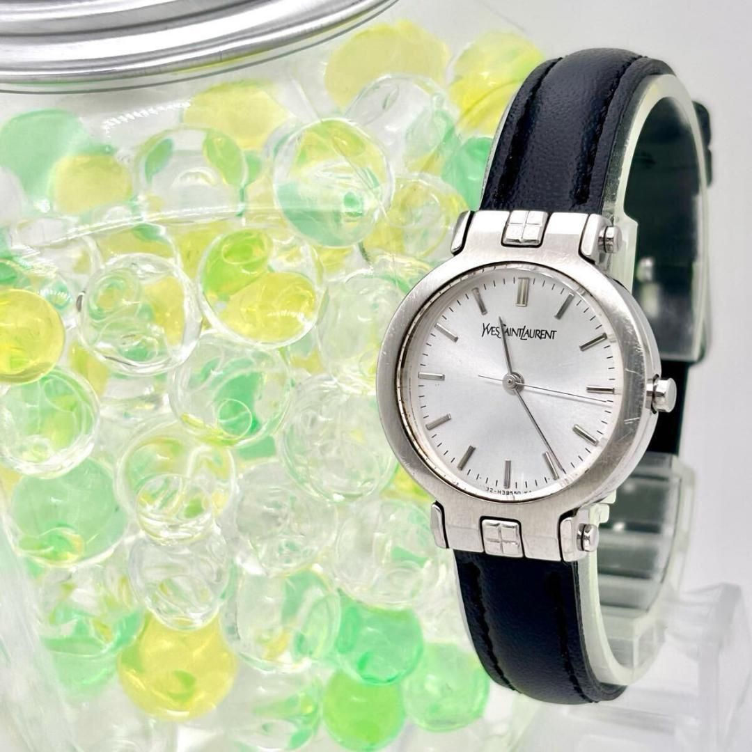 電池 イヴサンローラン YSL レディース 腕時計 シルバー ベルト