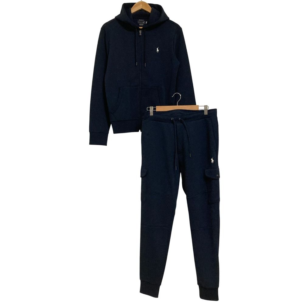 Polo Ralph Lauren ポロラルフローレン パーカー×カーゴパンツ セットアップ サイズXS ネイビー レディース 古着