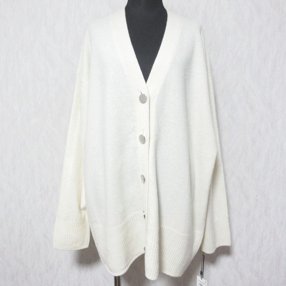 24AW Diagram ダイアグラム グレースコンチネンタル クーマラムニットカーディガン 0324453093 サイズ36 ホワイト レディース 古着