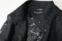 美品　Dolce&Gabbanaドルガバ　ビジュー　総レース　ジャケット　半袖 美品 Dolce&Gabbanaドルガバ ビジュー 総レース ジャケット 半袖