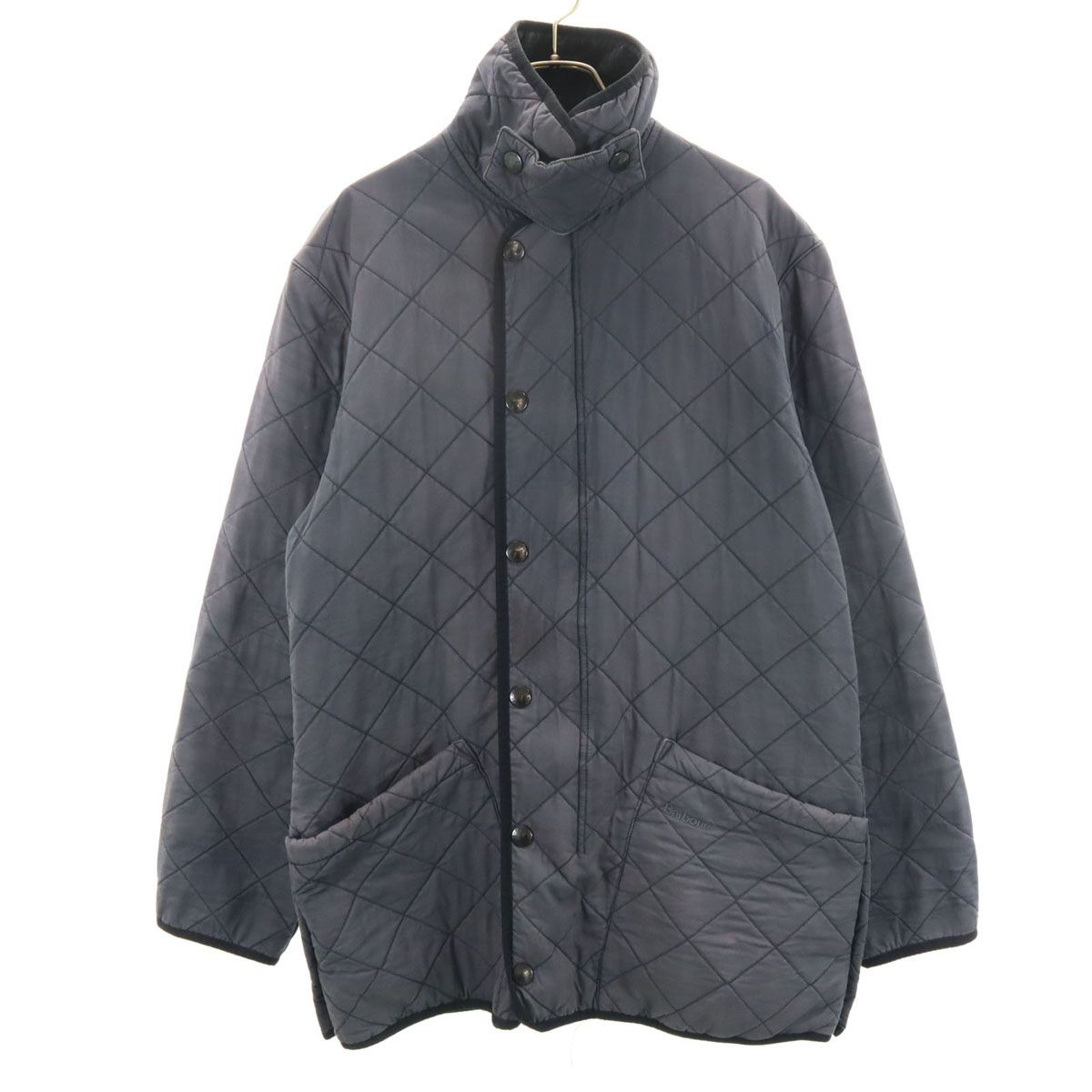 Barbour バブアー キルティングジャケット ネイビー ダブルジップ メンズ 古着