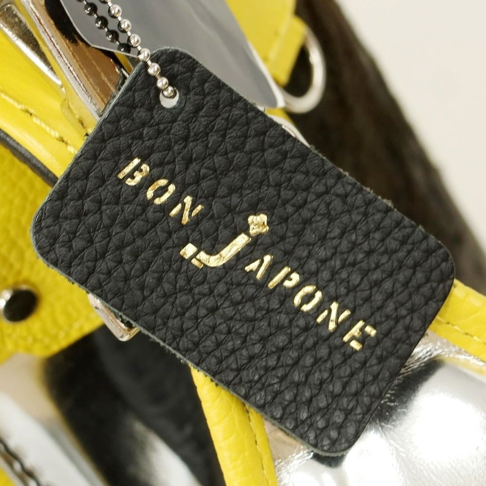 【中古】【未使用】ボンジャポネ BONJAPONE × KOYAMA GOLF BAG FACTORY PUNK レザー スタッズ ゴルフバッグ シルバーxイエロー系【ユニセックス】 中古】【未使用】ボンジャポネ BONJAPONE × KOYAMA GOLF BAG