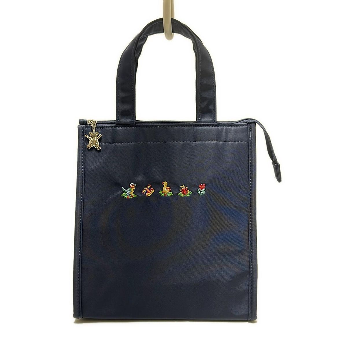 【新品・未使用】学校フェイラーランチバッグ FEILER(フェイラー) ハンドバッグ美品 - ネイビー フェイラー