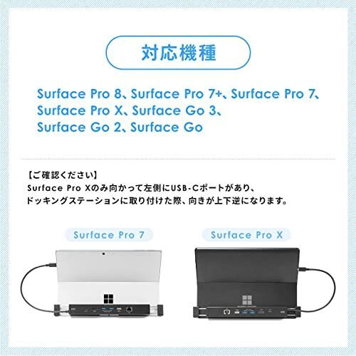 サンワダイレクト ドッキングステーション Surface Pro8 /Pro7 /Pro7 Plus/Pro X/Go Go /Go専用  HDMI USB×3ポート 有線LAN PD100W 400-HUB039BK3 メルカリ