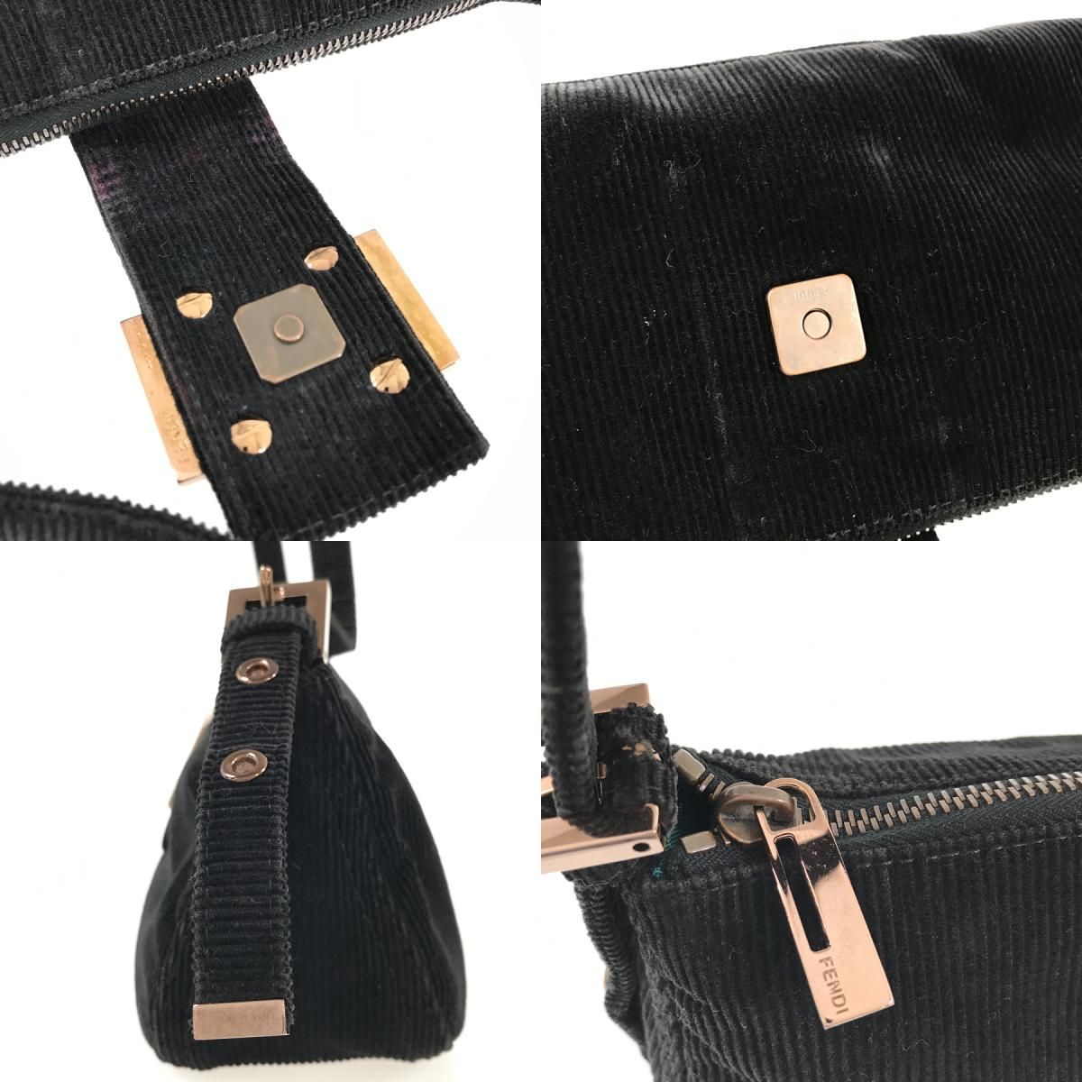 フェンディ FENDI マンマ バケット 8BR034 コーデュロイ ショルダー 
