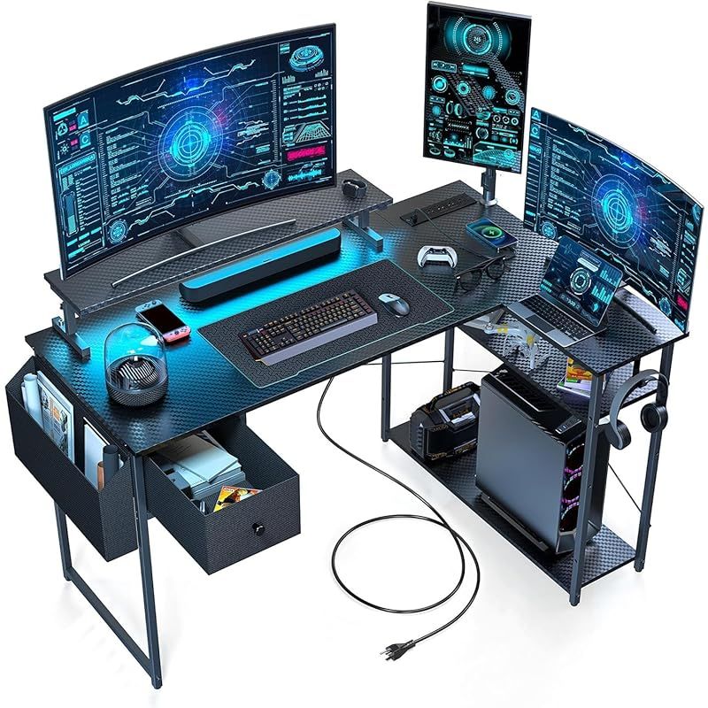 Ｌ字デスク パソコンデスク ゲーミングデスク Amazon | L字デスク ゲーミングデスク 机 PCデスク 幅98cm