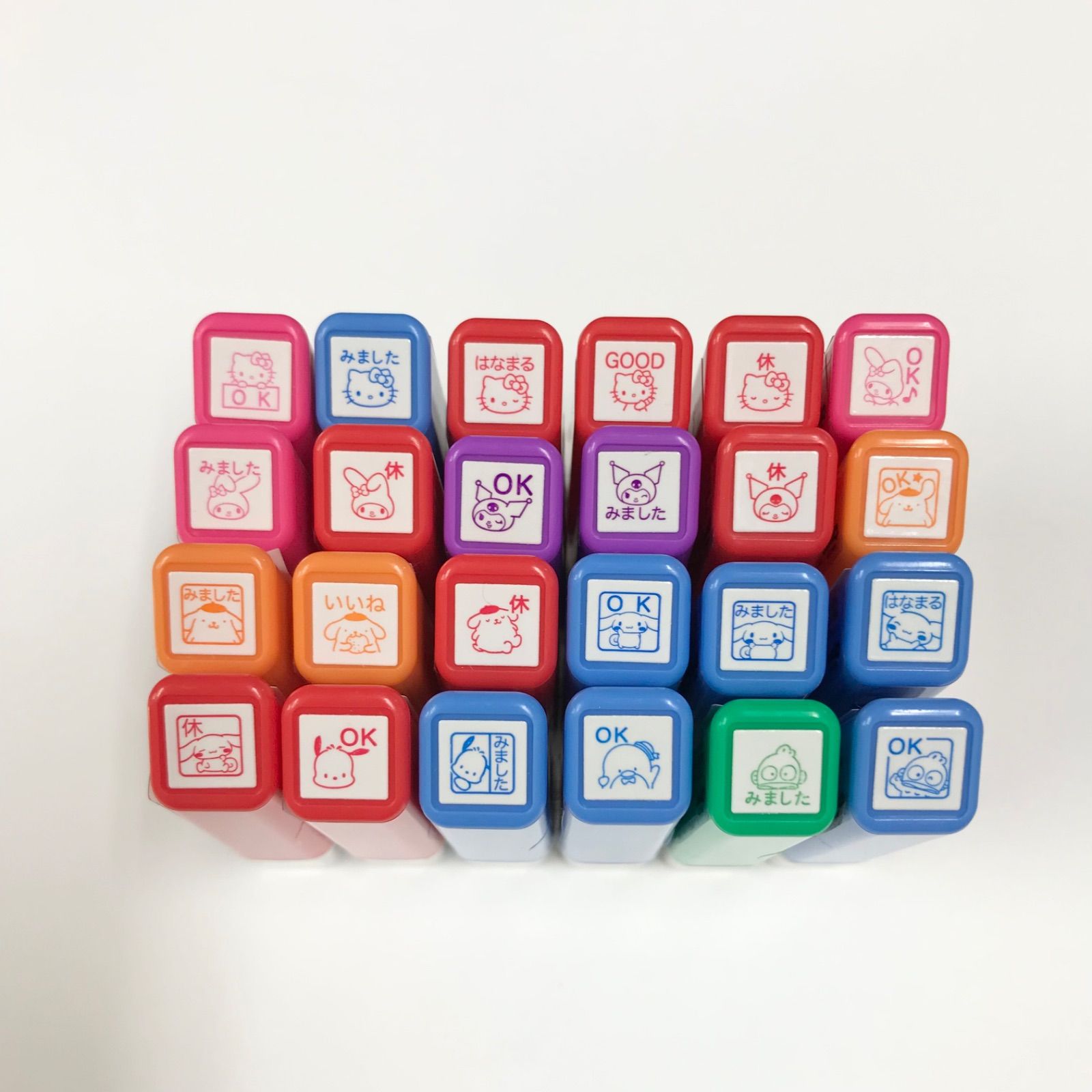 新商品 サンリオキャラクターズ ワンポイント浸透印 全24種 コンプリートセット こどものかお