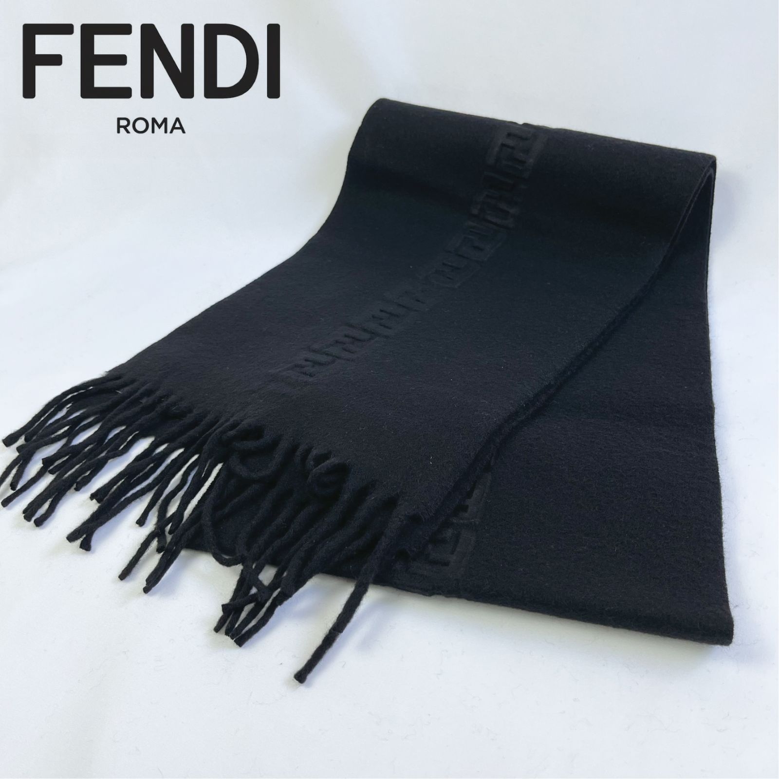 FENDI】【新品】マフラー・ストール FFロゴ ユニセックス ブラック