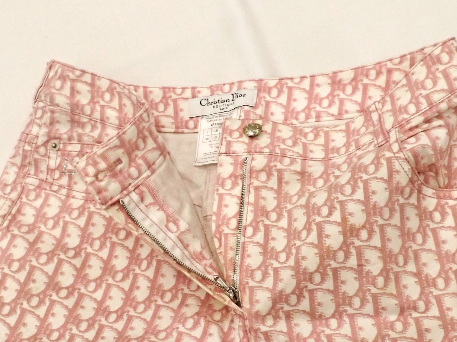 美品 Christian Dior ガリアーノ期 トロッター パンツ ピンク 美品 Christian Dior ガリアーノ期 トロッター パンツ ピンク