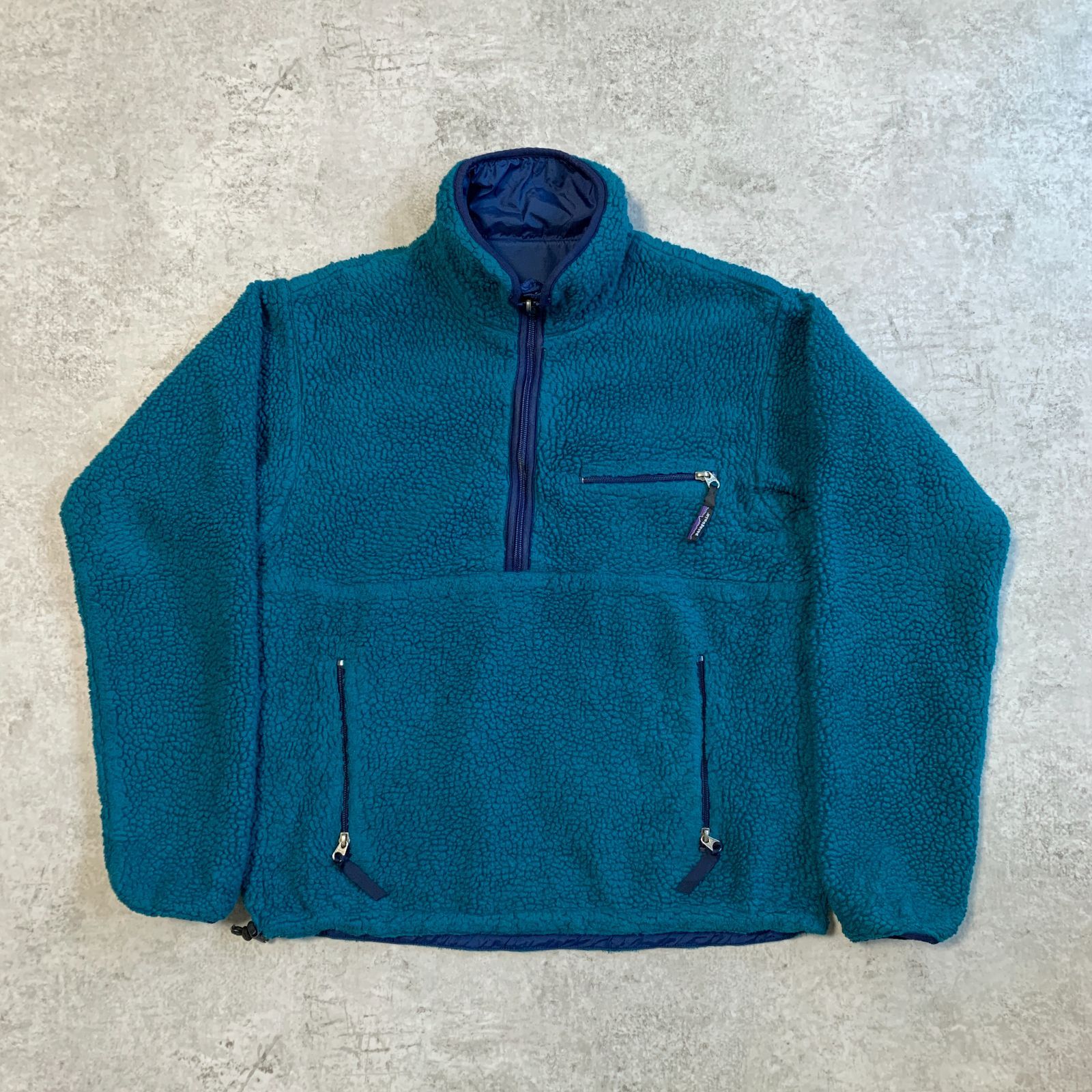 90'sパタゴニア グリセード プルオーバー 水色 紺 XS 1993年製造 90'sパタゴニア グリセード プルオーバー 水色 紺 XS 1993年製造