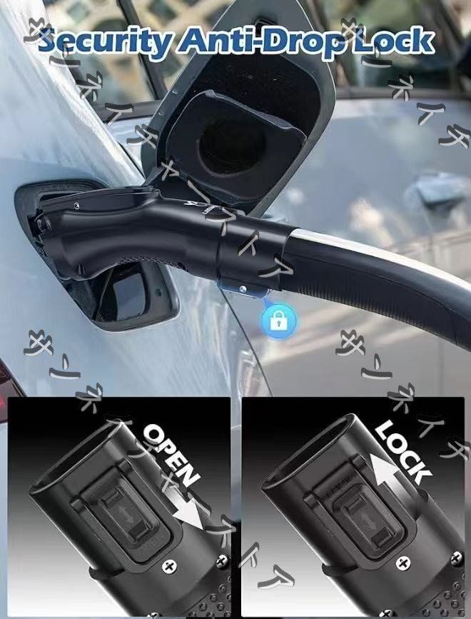テスラチャージャーからJ1772対応の電気自動車 ポータブル変換アダプター EV充電用コネクタ 最大48Aまで対応 屋外 最高250V FFCRYSTALESIA_COM