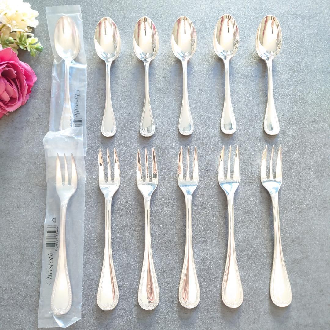 クリストフル マルメゾン ケーキフォークコーヒースプーン 未開封含 12点