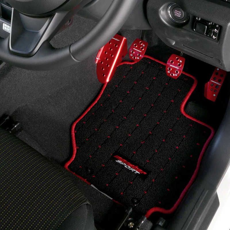 良質な 未開封 MONSTERSPORT フロアマット ジムニー JB64W | ジムニーシエラ JB74W MT車用 ブラック×レッド 894500-5500M ♥ 送料無料