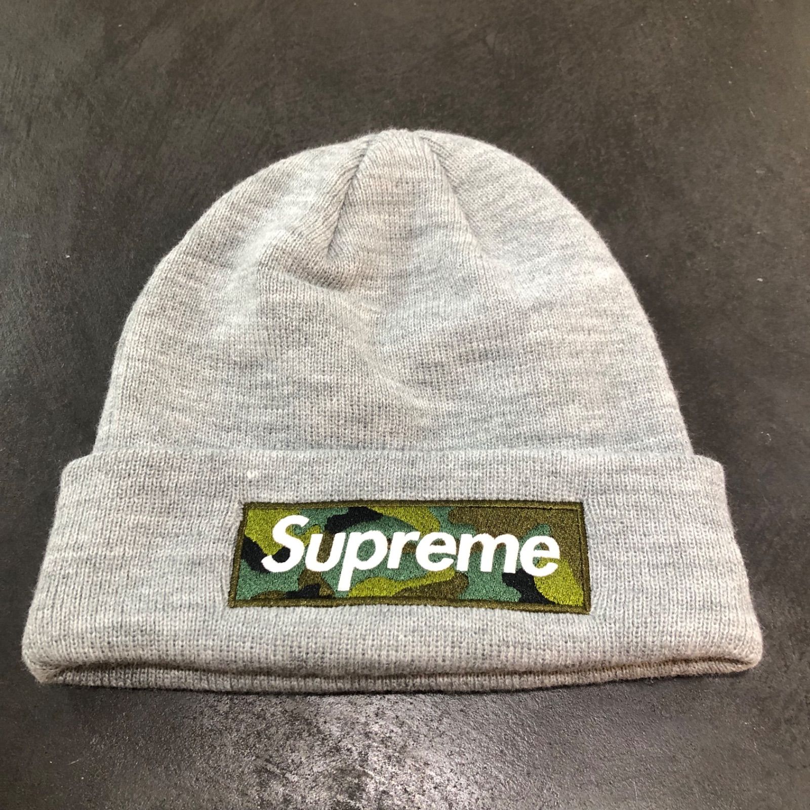 Supreme 23AW New Era Box Logo Beanie Heather Grey ニューエラ 迷彩 ボックスロゴ ビーニー ニット帽 シュプリーム 90533A2
