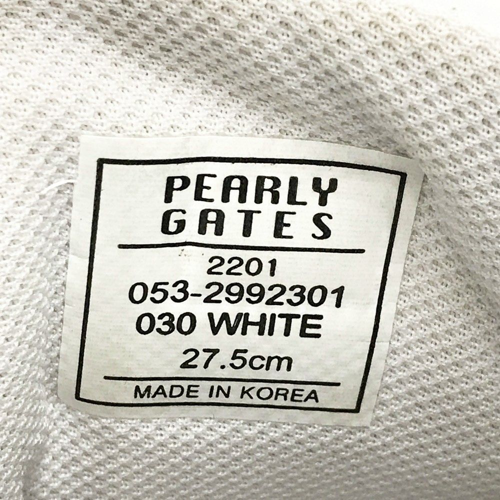 絶対にお買得! PEARLY GATES パーリーゲイツ 053-2992301 ミドルカット ゴルフシューズ ホワイト系 27.5cm 240101543918 ゴルフウェア メンズ ストスト