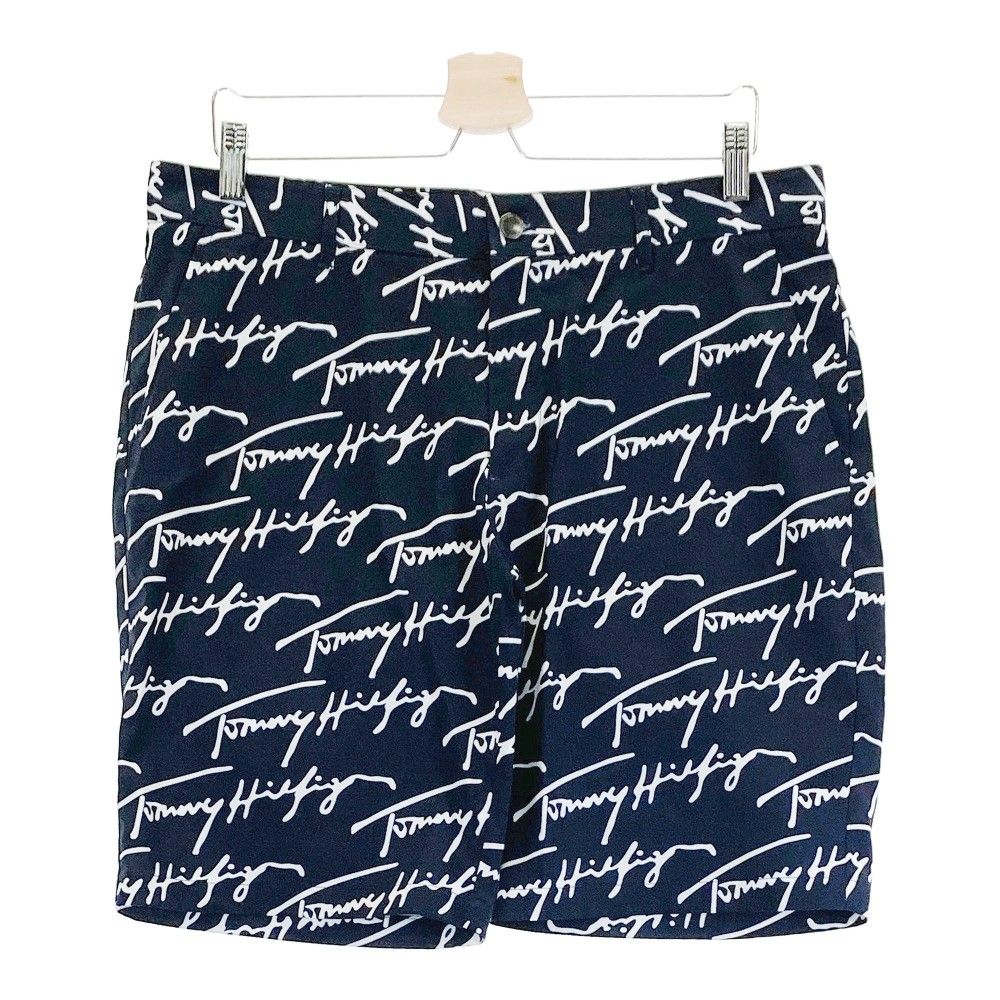 サイズ：LL TOMMY HILFIGER GOLF トミー ヒルフィガーゴルフ 2023年モデル ハーフパンツ 総柄 ネイビー系 [240101326558]# ゴルフウェア メンズ ストスト