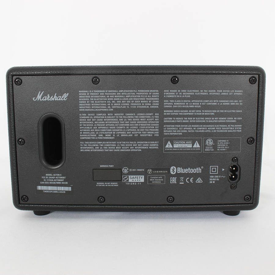 美品　マーシャル　Marshall ACTON Ⅱ 黒　ブラック　スピーカー ACTON II – Marshall │ 完実電気株式会社 | KANJITSU DENKI CO.,LTD