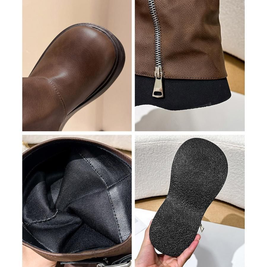 11色展開！国内発送カバーロングブーツ厚底 ルーズシルエット 転倒防止