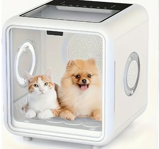 業界最大級のペット乾燥室 犬 猫 様々なペットに適しており 80リットルのヘアドライヤーを搭載 業界最大容量 自動速乾 ハンズフリーペットドライヤー ボックス型 35dB静音 16-42℃の温度調整 6段階の風速 1-120分の設定 花粉 埃除去 消毒 過熱保