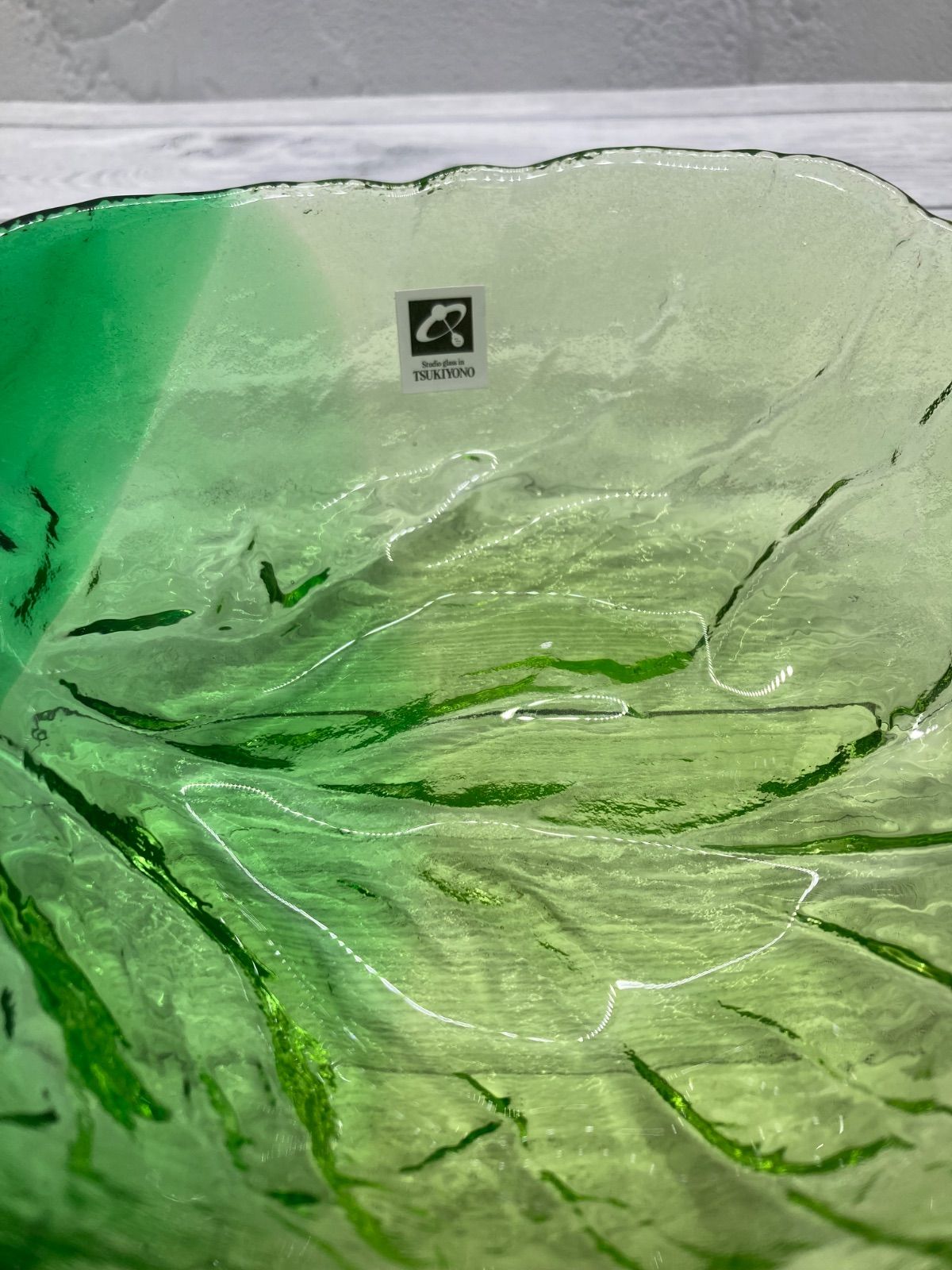月夜野ガラス キャベツ大鉢 月夜野ガラス キャベツ大鉢 食器・キッチン用品
