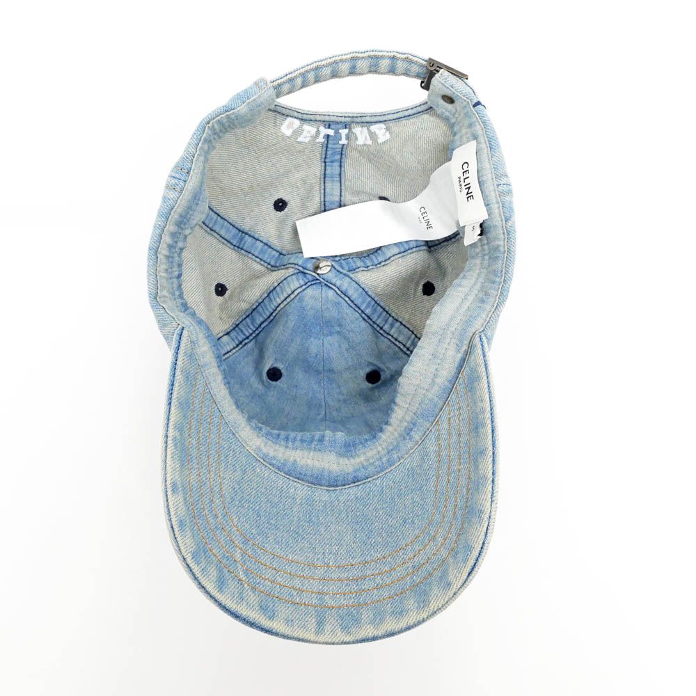 名東】セリーヌ ベースボールキャップ トリオンフ デニム Sサイズ