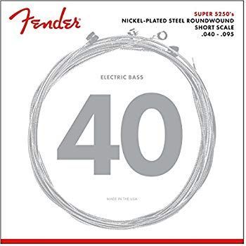 Fender エレキベース弦 Super 5250 Bass Strings Nickel-Plated Steel Roundwound Short Scale 5250XL .040-.095 wyw801m