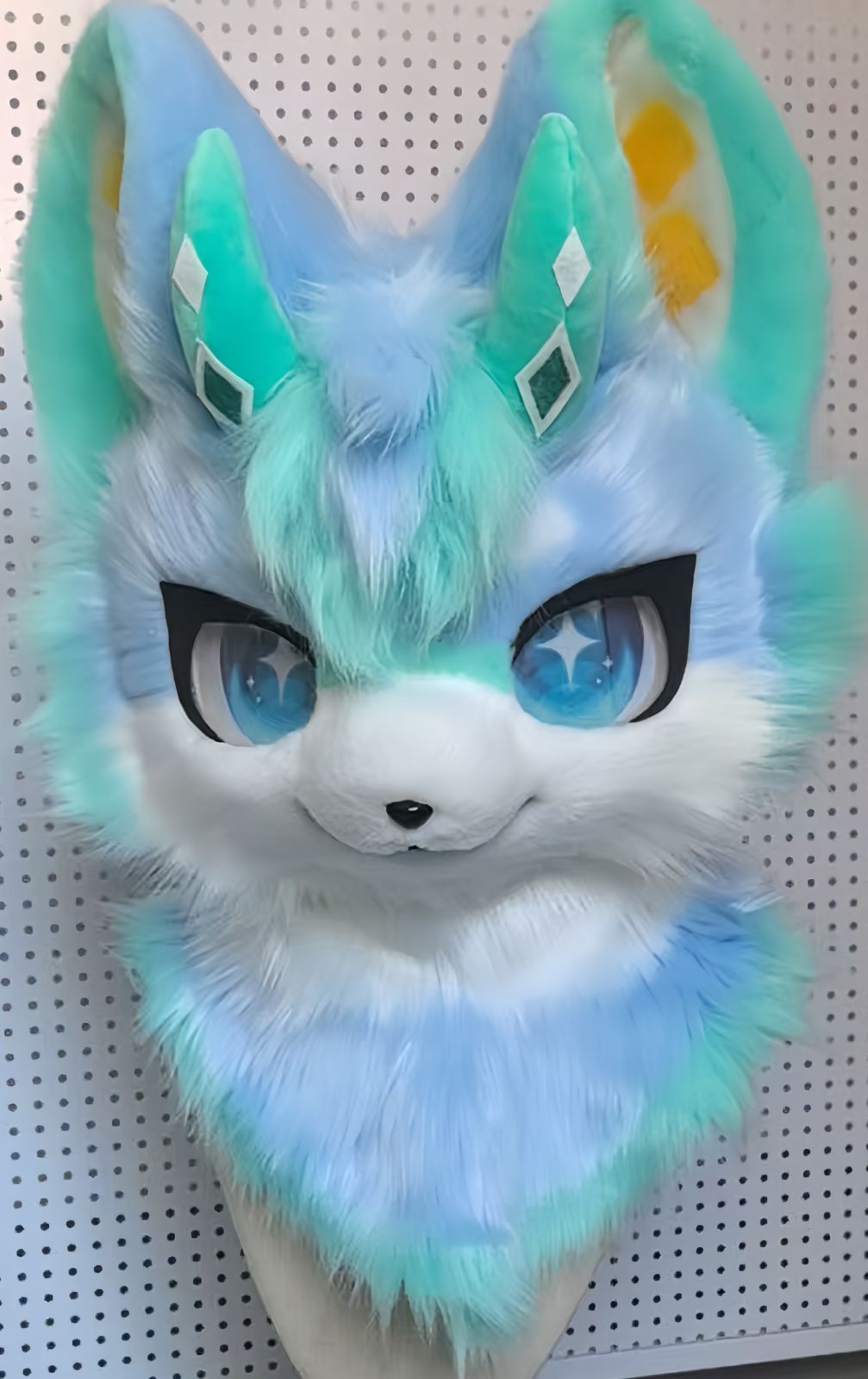 着ぐるみヘッド 犬 NO.391 青 緑 全頭ヘッド ケモノ ファースーツ ぬいぐるみ コスプレ コスチューム kigurumi 一点物