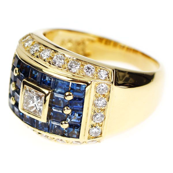 【22-2】サファイア　ダイヤモンド　リング　D0.57ct D0.17ct 22-2】サファイア ダイヤモンド リング D0.57ct D0.17ct
