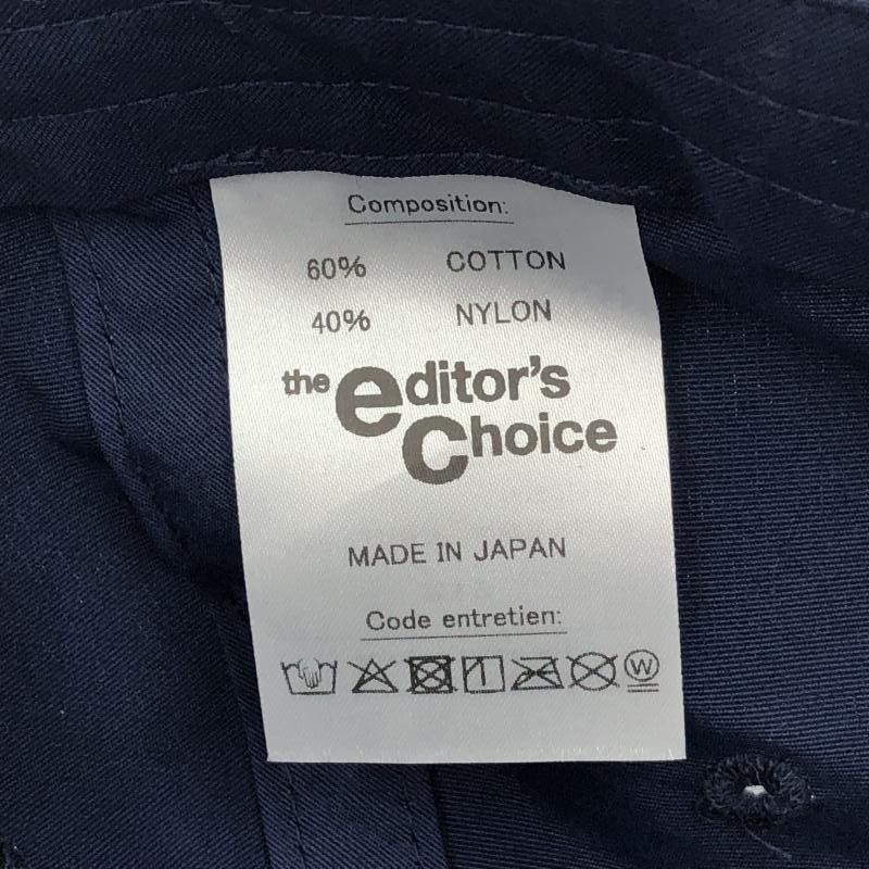  the editor s choice コットン ナイロンキャップ ネイビー×ホワイト 24 その他 帽子