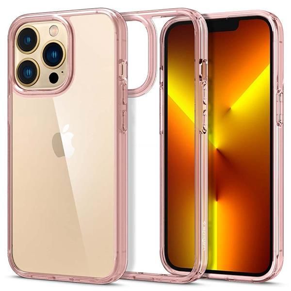 iPhone 13 Pro_ローズ・クリスタル Spigen iPhone13Proケース クリア 衝撃吸収 米軍MIL規格取得 透明 TPU バンパーケース 2重構造 耐衝撃 すり傷防止 黄変抑制 ワイヤレス充電対応 ウルトラ・ハイブリッ