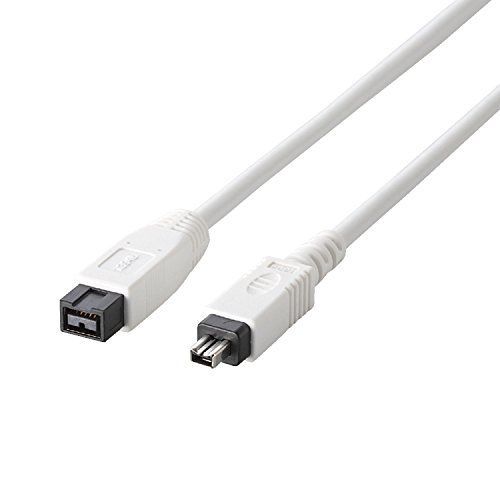 9pin-4pin エレコム FireWireケーブル (IEEE1394b 9pin to 4pin) 1m IE-941WH