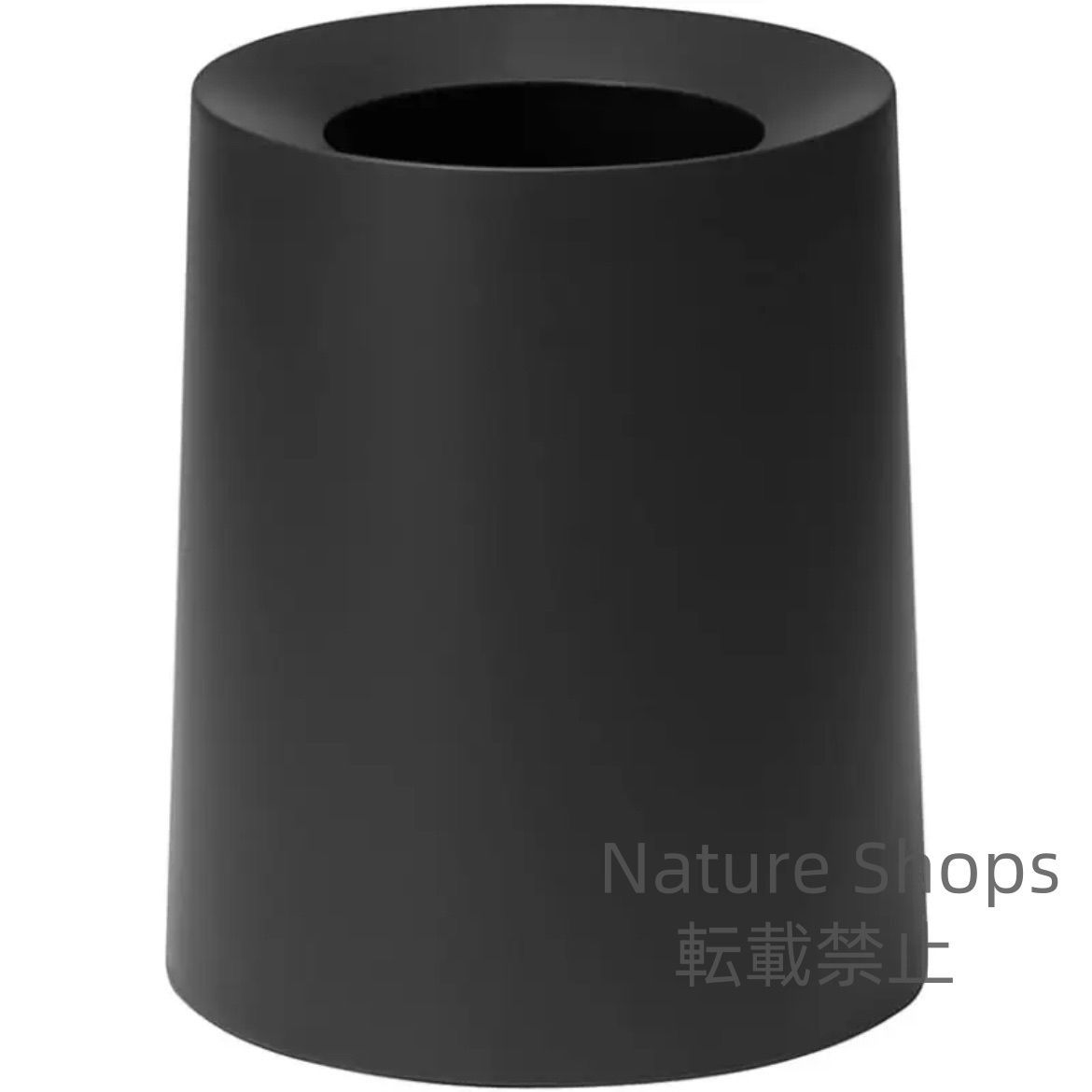 ゴミ箱 丸型デザイン お洒落ダストボックス コンパクト設計 インテリア 馴染む シンプル構造 リビング キッチン デスク下対応 ブラックトーン スタイリッシュ シンプルデザイン ダイニングルーム 玄関 洗面台 cp74