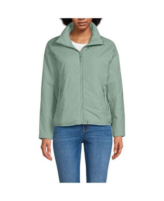 【送料無料】 ランズエンド レディース ジャケット・ブルゾン アウター Women's Tall WanderFree Insulated Jacket Lily pad green