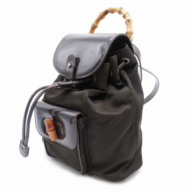 GUCCI レザー バンブーハンドル ミニリュック バックパック オールド グッチ OLD GUCCI ミニリュック バンブーハンドル