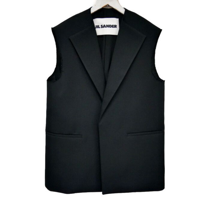 JIL SANDER ジルサンダー by ルークメイヤー 国内正規 23SS LOOK25 ショーピース VIRGIN WOOL TAILORED  VEST ベスト スリーブレスジャケット J21BN0108 J40110 BLACK ブラック 黒 48 - メルカリ