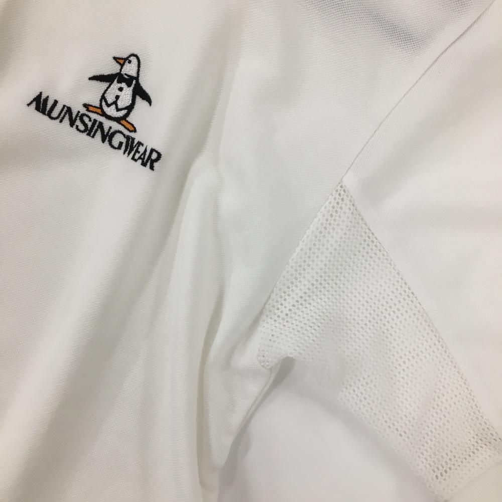 Munsingwear - 【美品】マンシングウェア 半袖ポロシャツ 白 脇メッシュ スナップボタン メンズ M ゴルフウェア 2023年モデル Munsingwear Munsingwear 【新品】マンシングウェア 半袖ポロシャツ 白 地