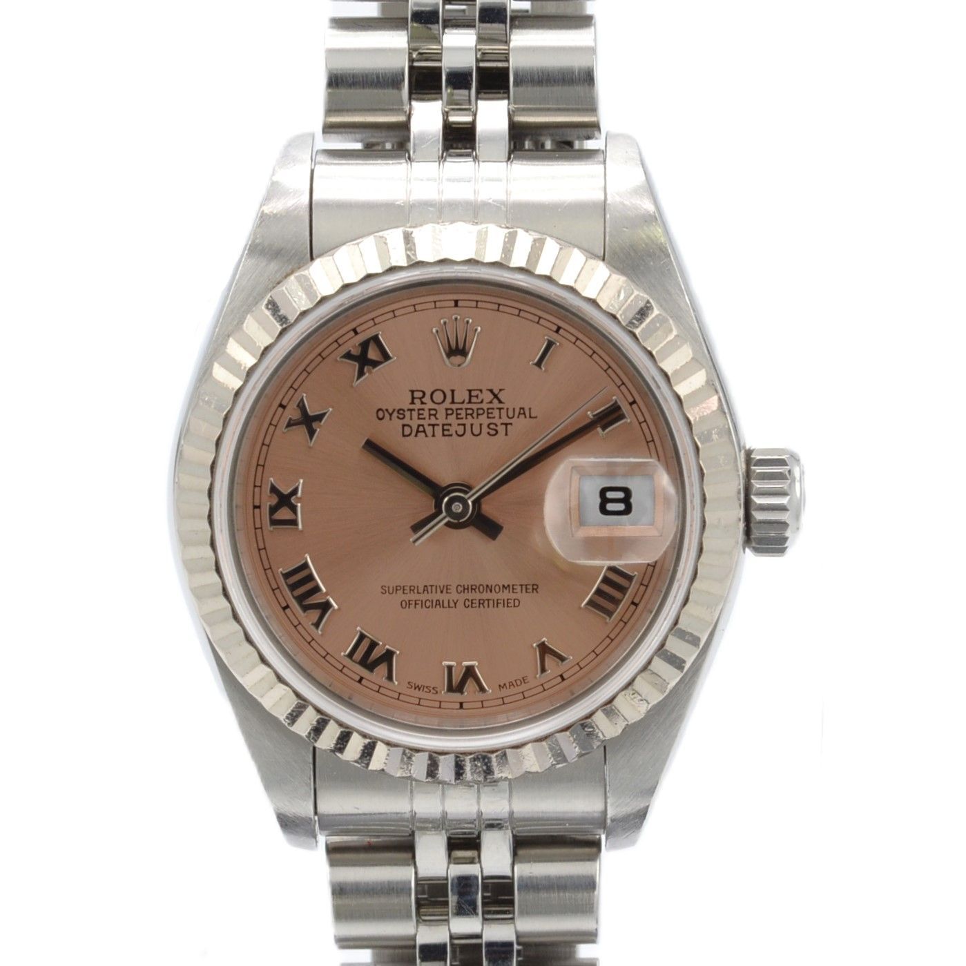 ROLEX ロレックス ROLEX デイトジャスト 79174 P番 自動巻 ピンク文字盤 SS WG レディース腕時計