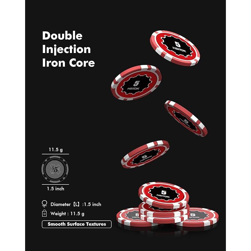 11.5gの加重番号付きカジノチップセット サイコロ5個