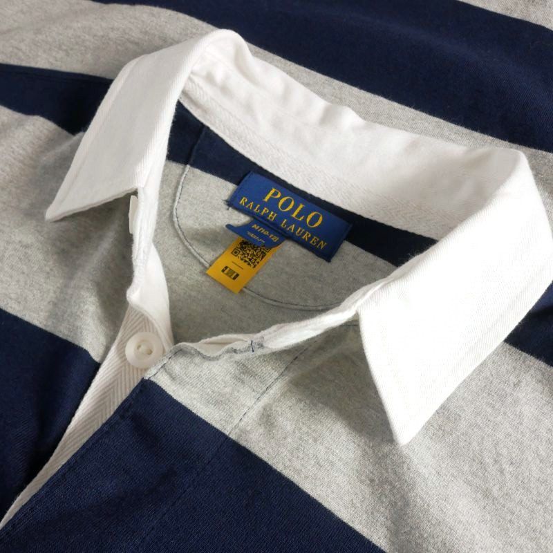 Polo Ralph Lauren ラガーシャツ グレー/ネイビーSサイズ Ralph