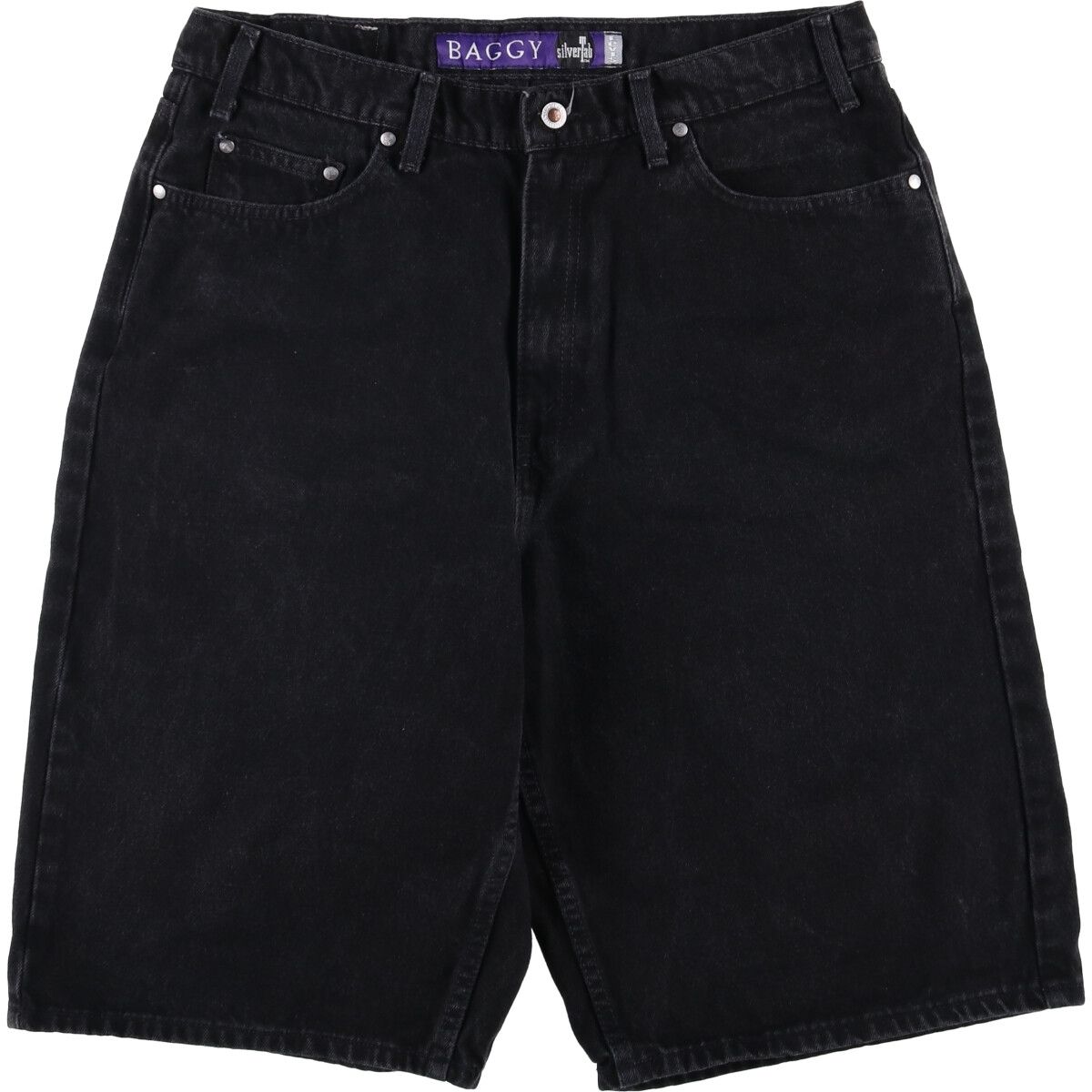 古着 90年代 リーバイス Levi s SILVER TAB シルバータブ BAGGY バギー ブラックデニムショーツ ハーフパンツ |eaa586248