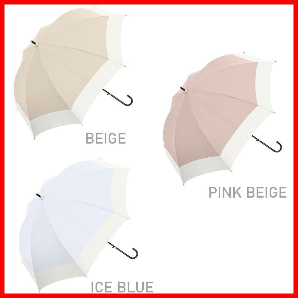 在庫 中谷 Natural Basic 晴雨兼用長傘 UVバイ ベージュ 914-050 ジャンプ 親骨サイズ 58 cm ブラックコーティング加工