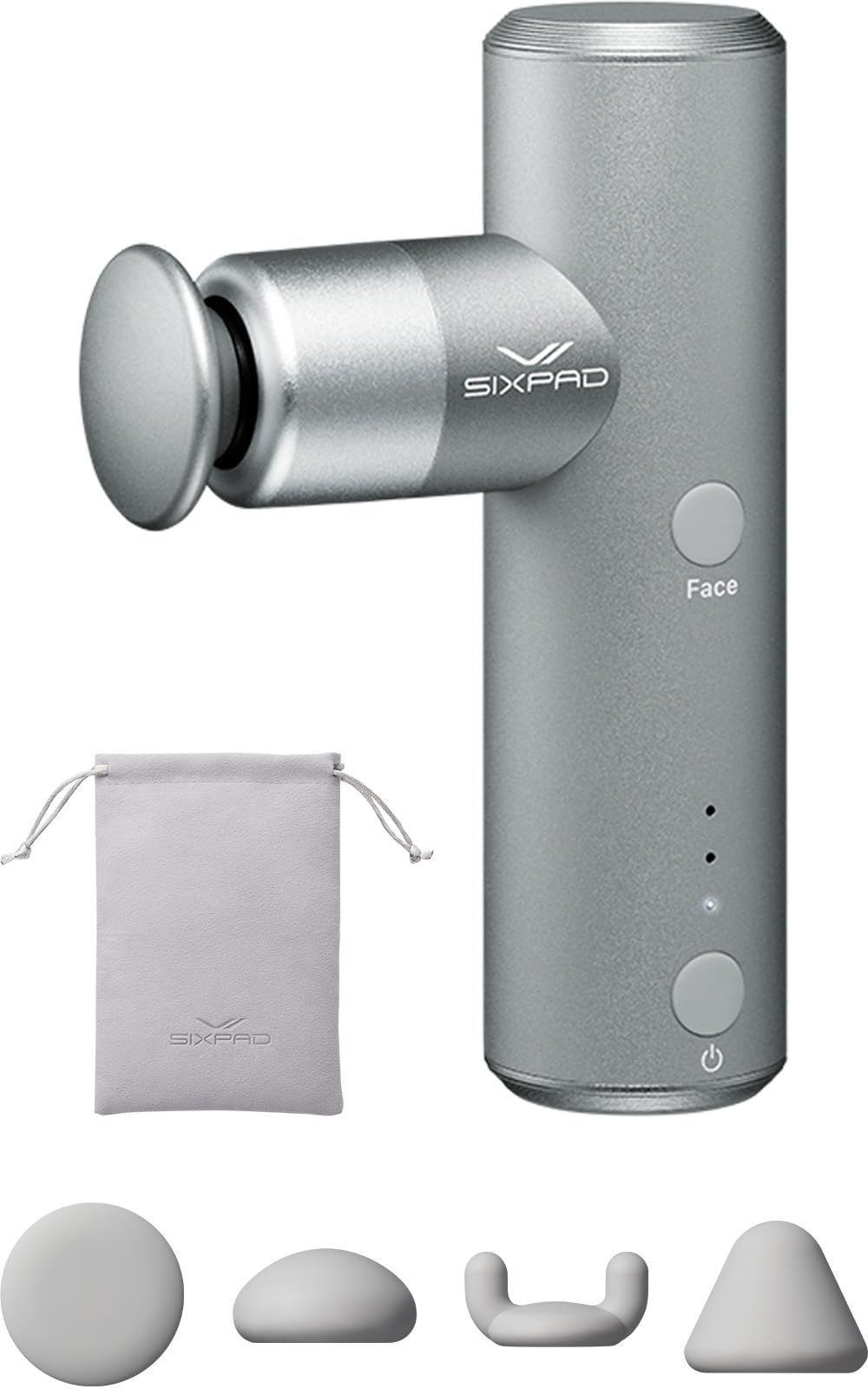 公式ストア シックスパッド パワーガンポケット|SIXPAD Power Gun Pocket シルバー セット 筋膜リリースガン ハンディガン ハンディマッサージャー 軽量 ミニ
