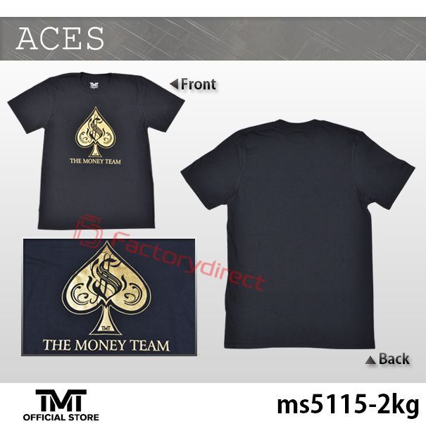 tmt-ms5115-2kg (Lサイズ) ザ・マネーチーム Tシャツ ACES 黒ベース